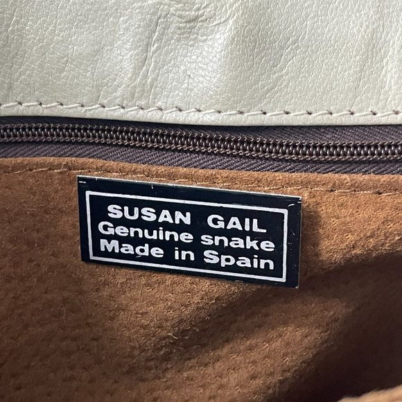 Vintage Susan Gail Genuine Snakeskin Clutch/Shoulder Bag - Picture 10 of 14